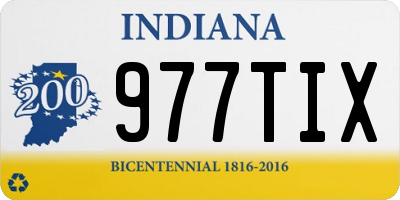 IN license plate 977TIX