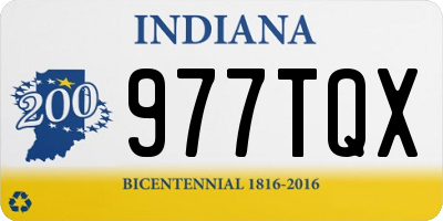 IN license plate 977TQX