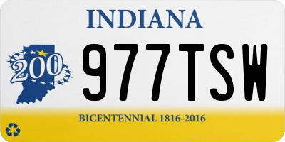 IN license plate 977TSW