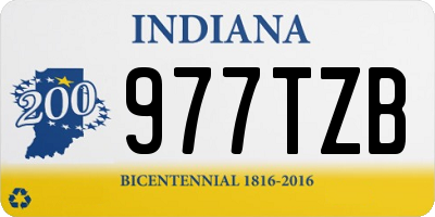 IN license plate 977TZB