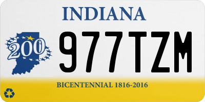 IN license plate 977TZM