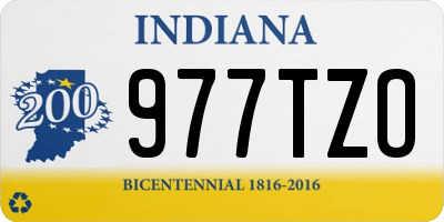 IN license plate 977TZO