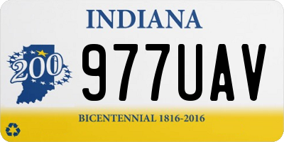IN license plate 977UAV