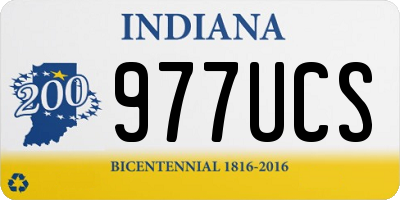 IN license plate 977UCS