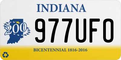 IN license plate 977UFO