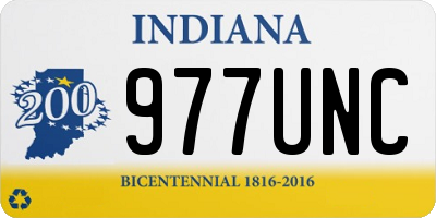 IN license plate 977UNC