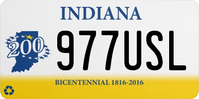 IN license plate 977USL