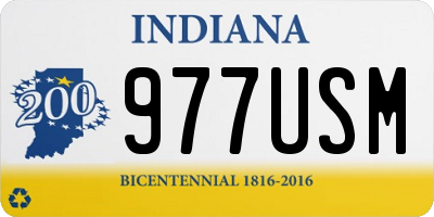 IN license plate 977USM