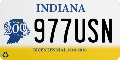 IN license plate 977USN
