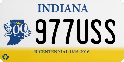IN license plate 977USS