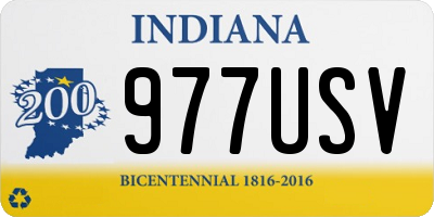 IN license plate 977USV