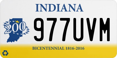 IN license plate 977UVM