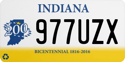 IN license plate 977UZX