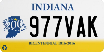 IN license plate 977VAK