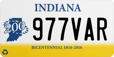 IN license plate 977VAR