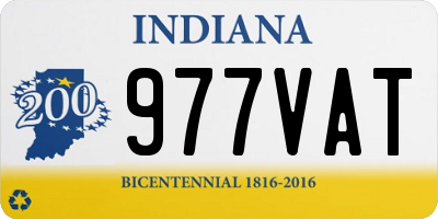 IN license plate 977VAT