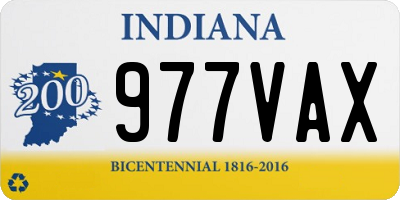 IN license plate 977VAX