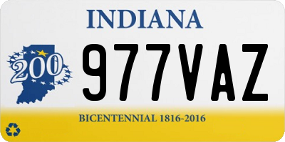 IN license plate 977VAZ