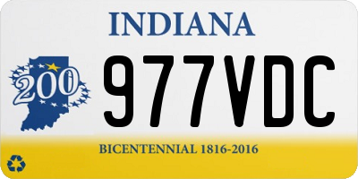 IN license plate 977VDC