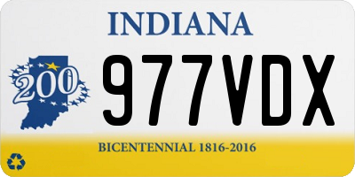IN license plate 977VDX