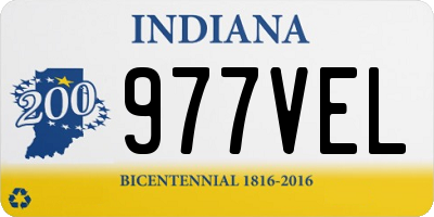 IN license plate 977VEL