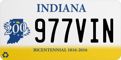 IN license plate 977VIN