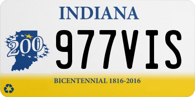 IN license plate 977VIS