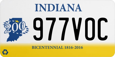 IN license plate 977VOC