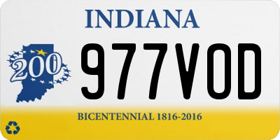 IN license plate 977VOD