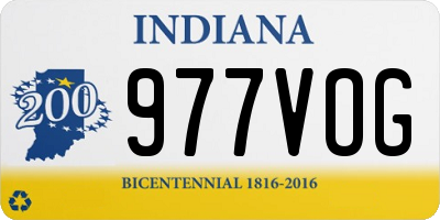 IN license plate 977VOG