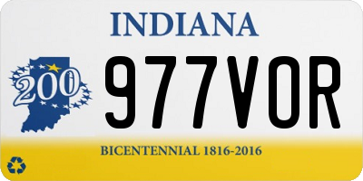 IN license plate 977VOR