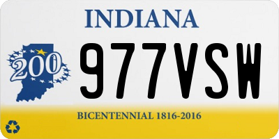 IN license plate 977VSW