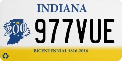 IN license plate 977VUE