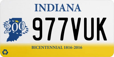 IN license plate 977VUK