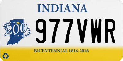 IN license plate 977VWR