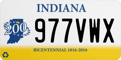IN license plate 977VWX
