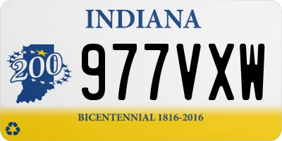 IN license plate 977VXW