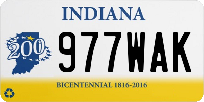 IN license plate 977WAK