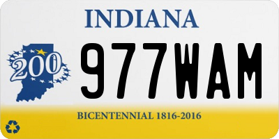 IN license plate 977WAM