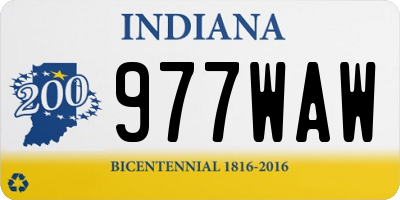 IN license plate 977WAW