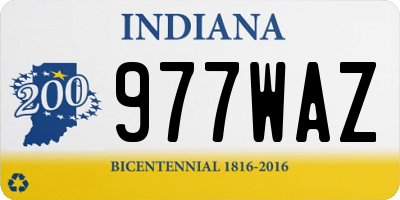 IN license plate 977WAZ