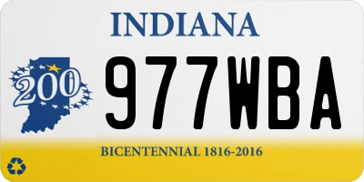 IN license plate 977WBA