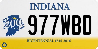 IN license plate 977WBD