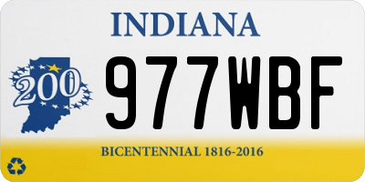 IN license plate 977WBF
