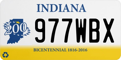 IN license plate 977WBX