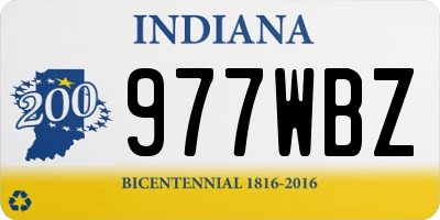 IN license plate 977WBZ