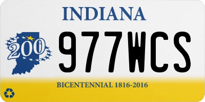 IN license plate 977WCS