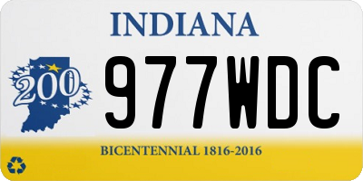 IN license plate 977WDC