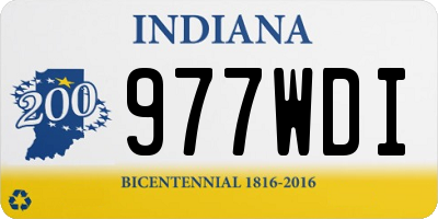 IN license plate 977WDI