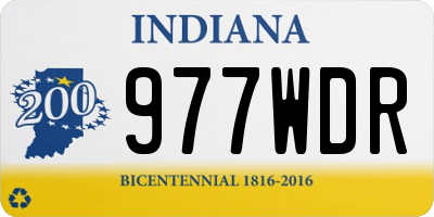 IN license plate 977WDR